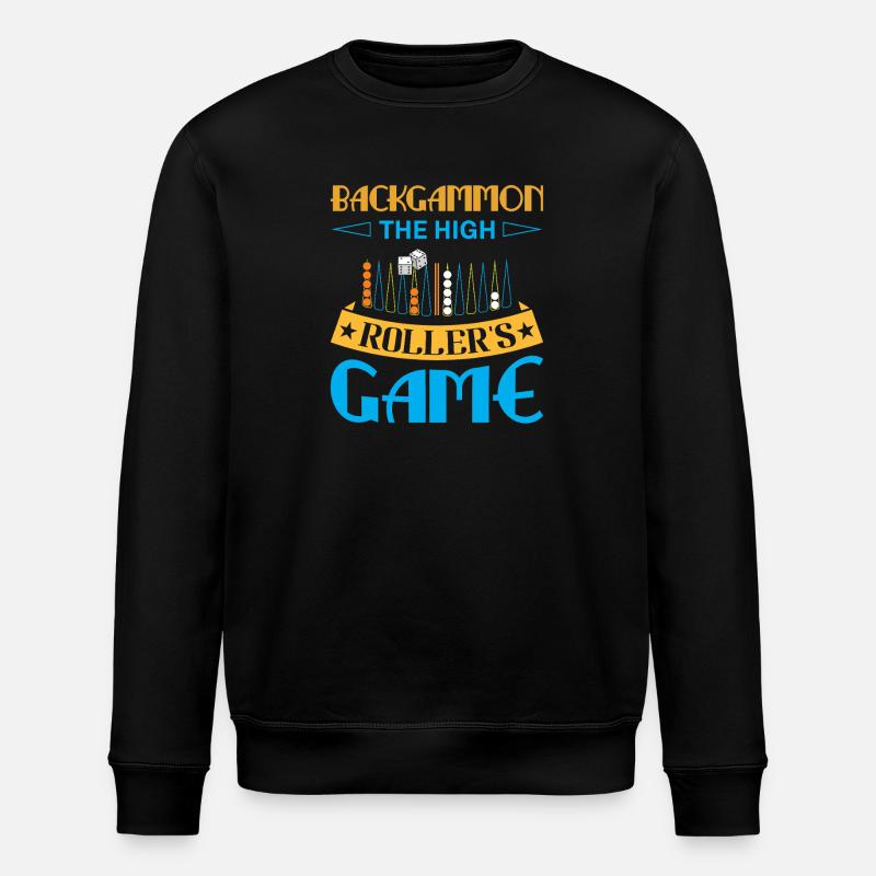 Backgammon Spiel - Stanley/Stella Unisex Bio-Sweatshirt ROLLER - Schwarz