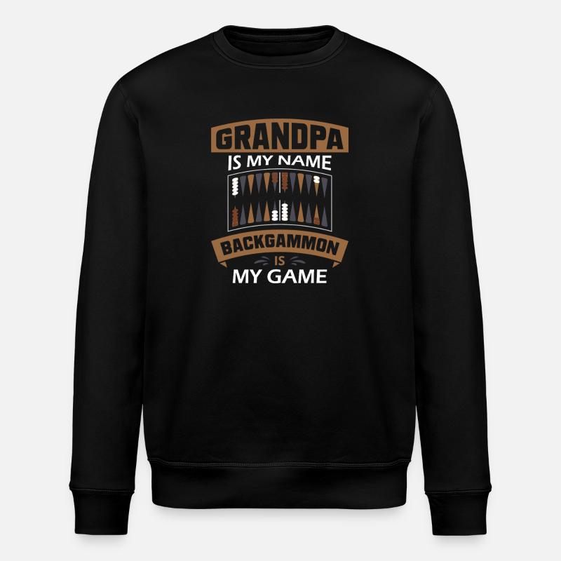 Backgammon Spiel - Stanley/Stella Unisex Bio-Sweatshirt ROLLER - Schwarz