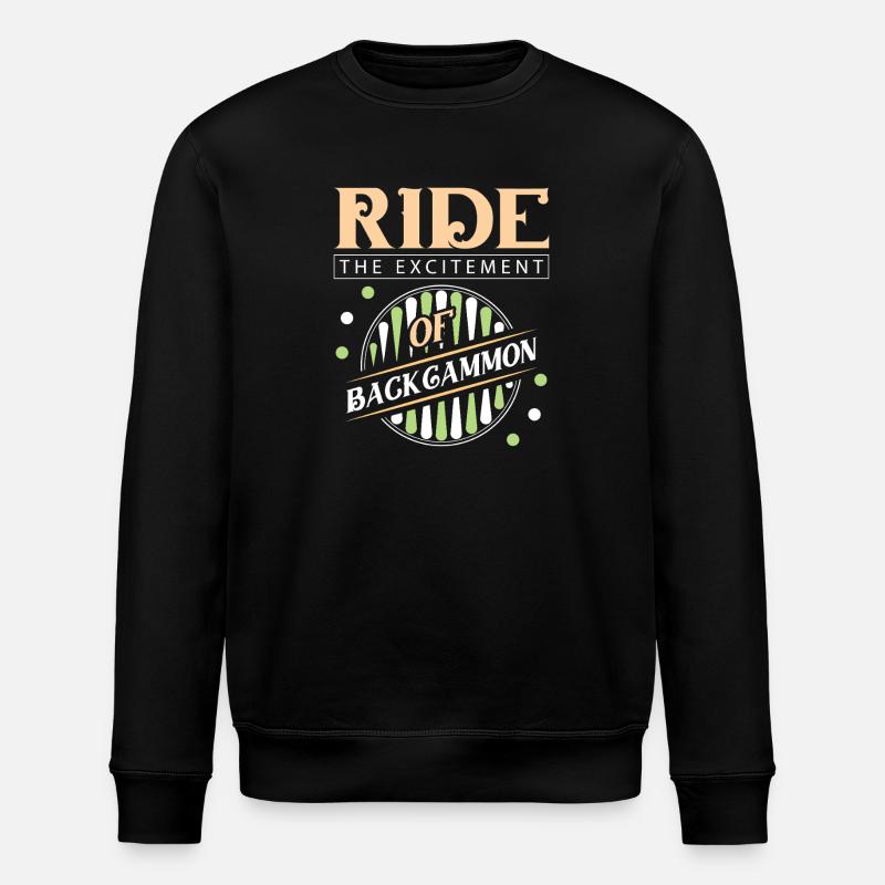 Backgammon Spiel - Stanley/Stella Unisex Bio-Sweatshirt ROLLER - Schwarz