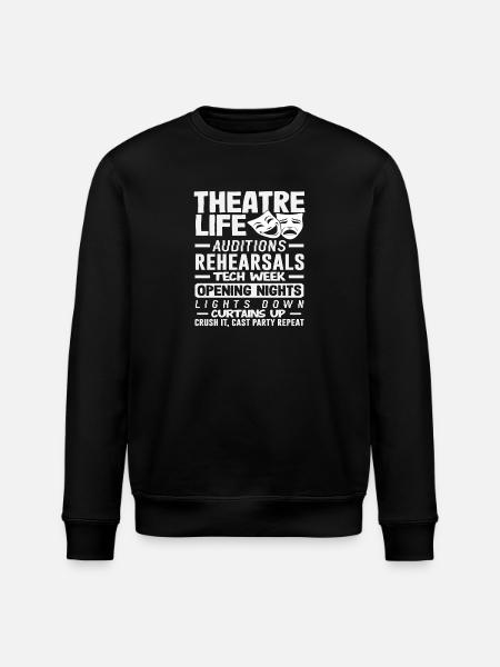 Musical Lover Theater Life Curtain Up - Stanley/Stella ROLLER Unisex Organic Sweatshirt - black