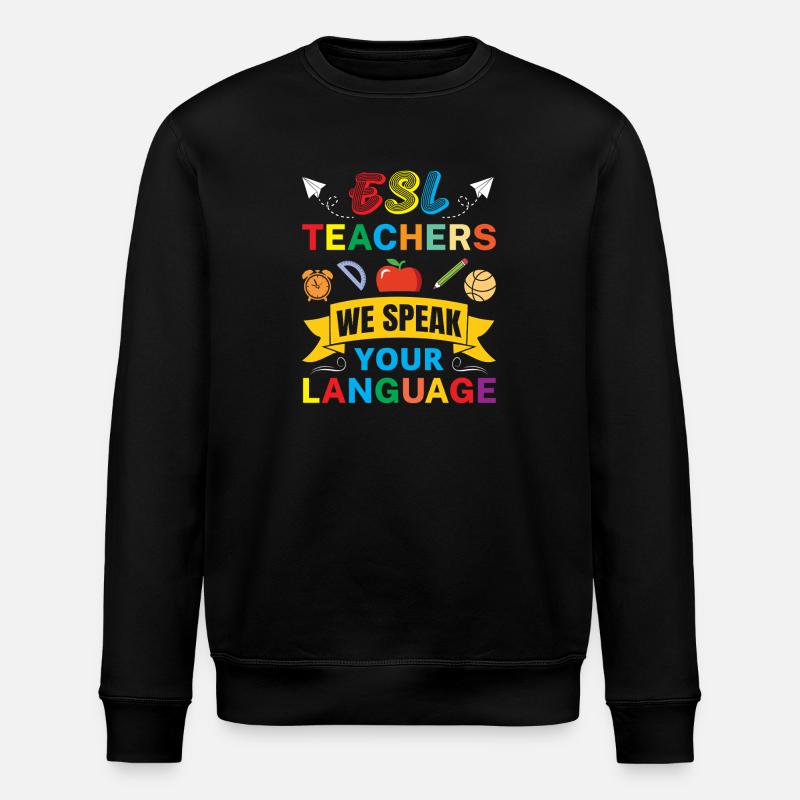 ESL-Lehrer ESL Unterricht - Stanley/Stella Unisex Bio-Sweatshirt ROLLER - Schwarz