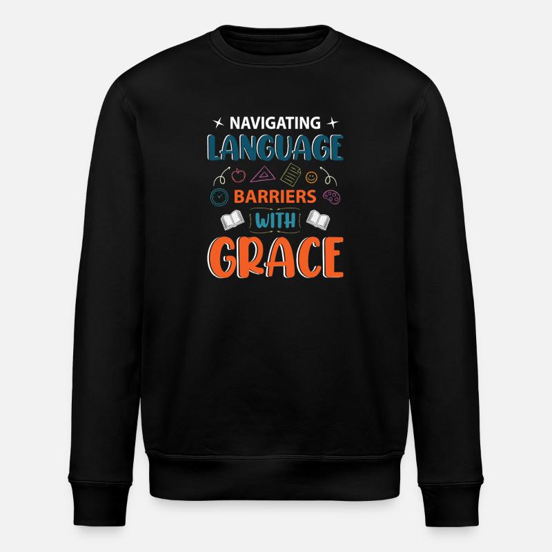 ESL-Lehrer ESL Unterricht - Stanley/Stella Unisex Bio-Sweatshirt ROLLER - Schwarz