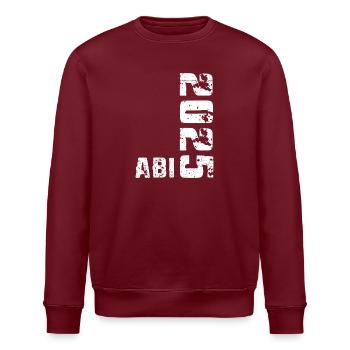 ABI 2025 Abitur Abschluss Lustiges Abiturienten - Stanley/Stella Unisex Bio-Sweatshirt ROLLER - Burgunderrot - Vorne - Nik (191cm)