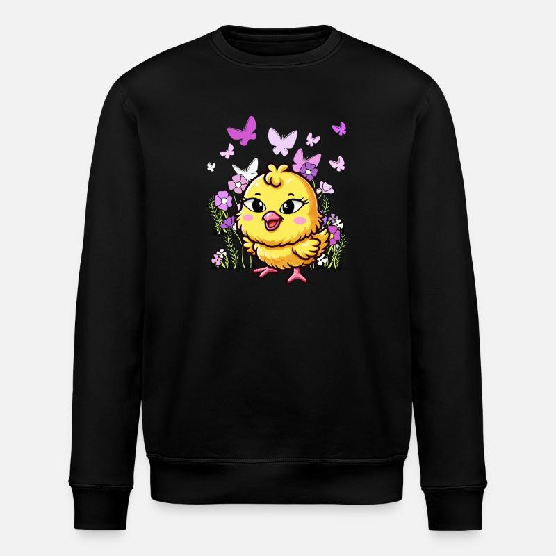 Küken Ostern Kind Kinder - Stanley/Stella Unisex Bio-Sweatshirt ROLLER - Schwarz