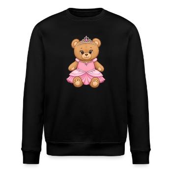 Teddybär Prinzessin - Stanley/Stella Unisex Bio-Sweatshirt ROLLER - Schwarz - Vorne - Nik (191cm)