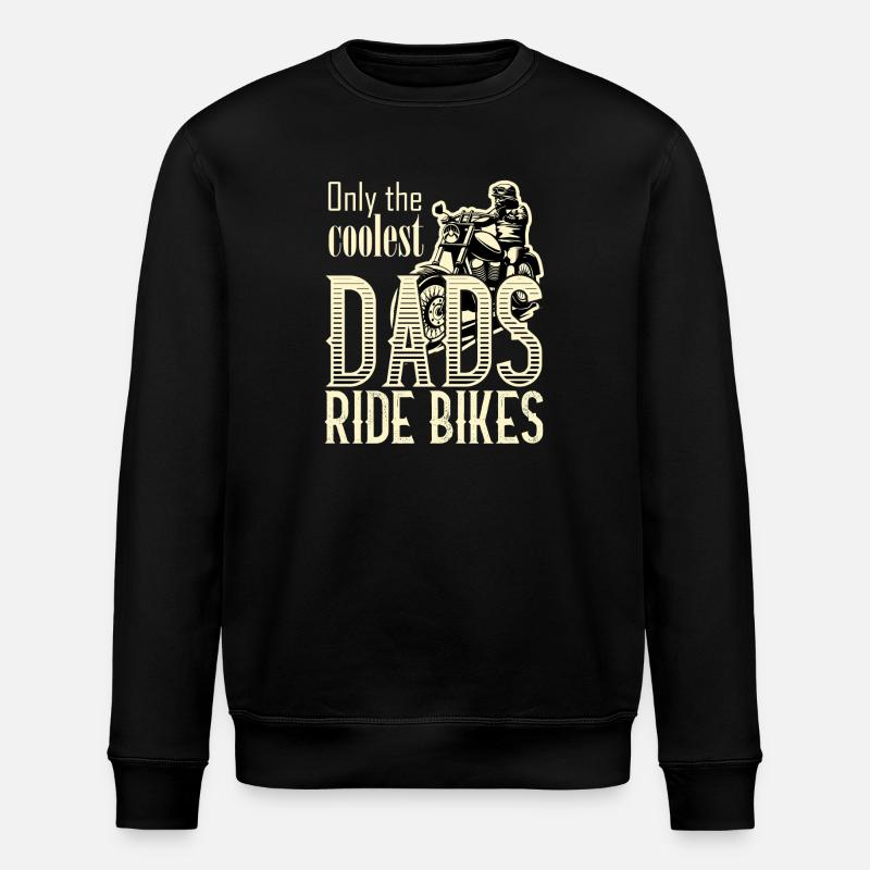 coolest dads ride bikes - Stanley/Stella Unisex Bio-Sweatshirt ROLLER - Schwarz