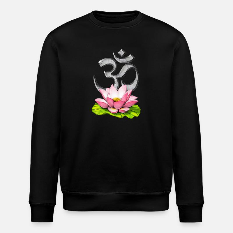 Lotusblume Om Symbol - Stanley/Stella Unisex Bio-Sweatshirt ROLLER - Schwarz