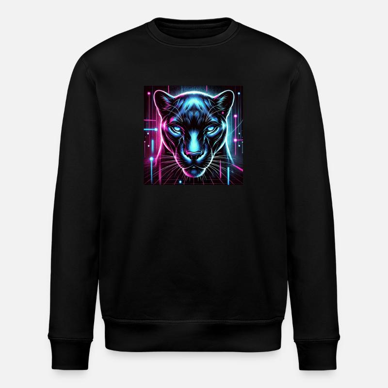 Cyberpunk Panther – Style néon - Sweat bio ROLLER Stanley/Stella Unisexe - noir