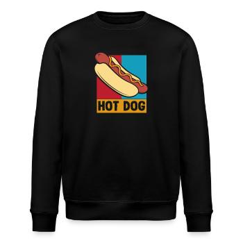 Amateur de hot-dogs Graphique rétro - Sweat bio ROLLER Stanley/Stella Unisexe - noir - Devant - Nik (191cm)