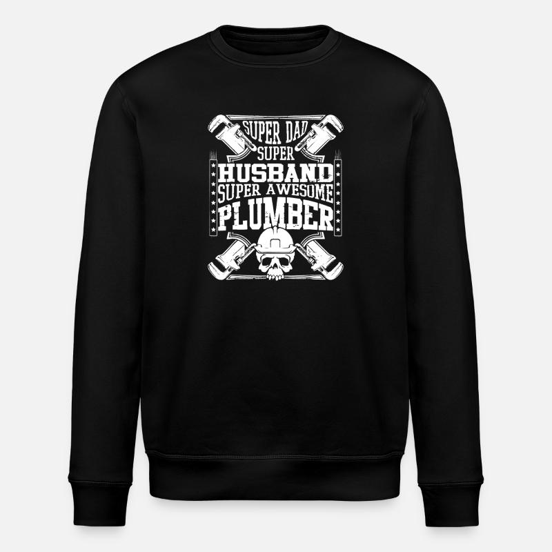 Plumber Dad - Stanley/Stella ROLLER Unisex Organic Sweatshirt - black