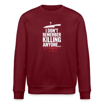 Meurtre Mystère Tenue de dîner, Fête, Scène de crime - Sweat bio ROLLER Stanley/Stella Unisexe - bordeaux - Devant - Nik (191cm)