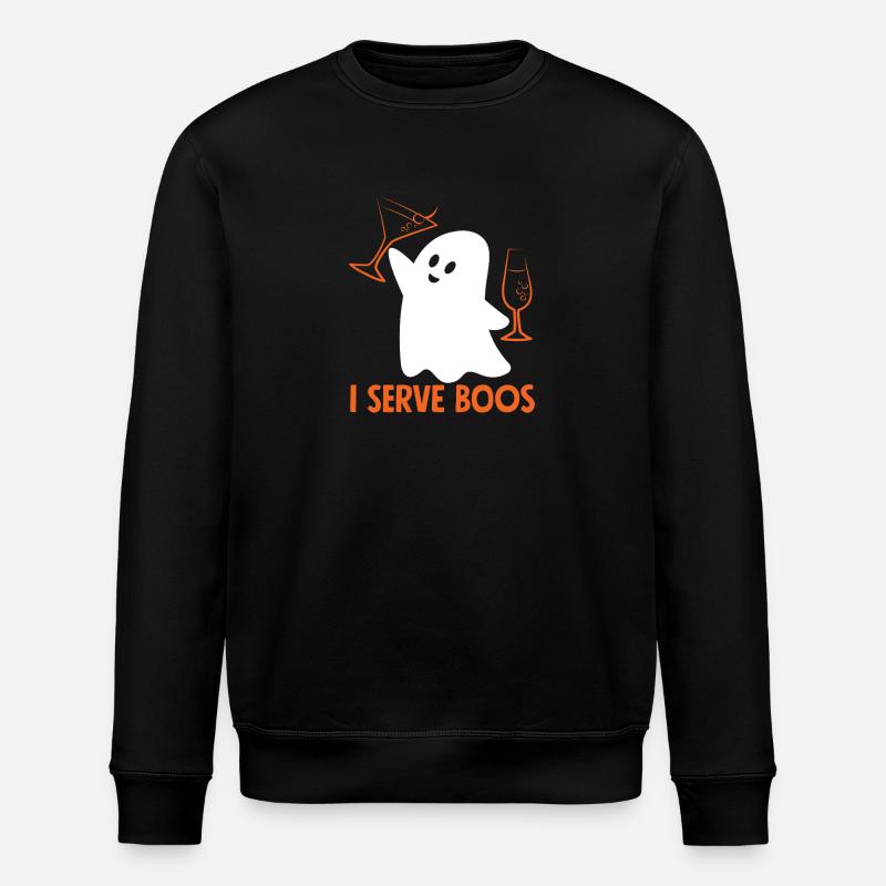 Ghost Bartender Serves Boos - Stanley/Stella ROLLER Unisex Organic Sweatshirt - black