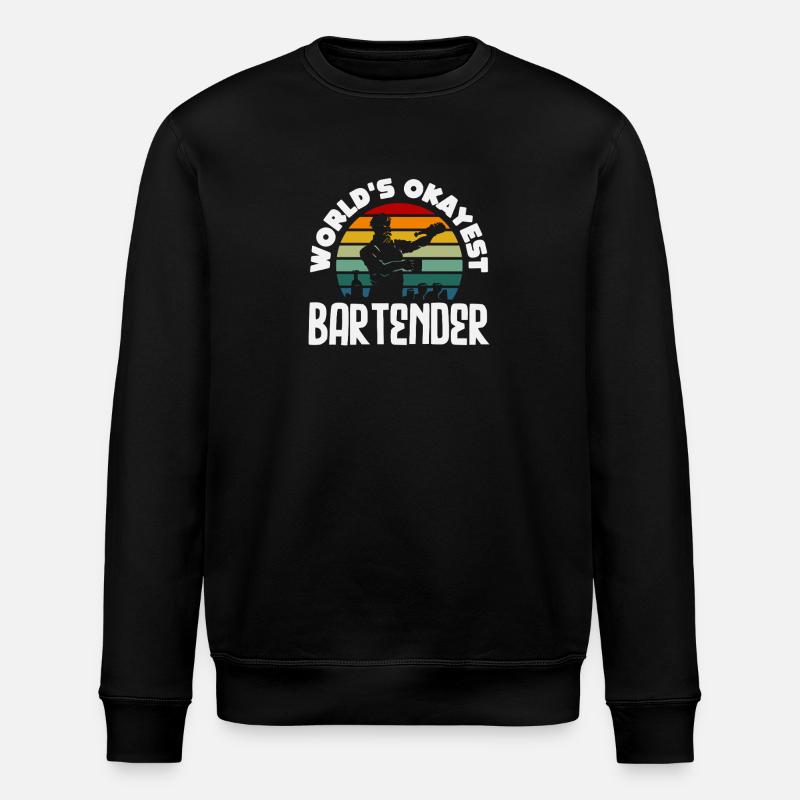 Weltbester Okayester Barkeeper Design - Stanley/Stella Unisex Bio-Sweatshirt ROLLER - Schwarz