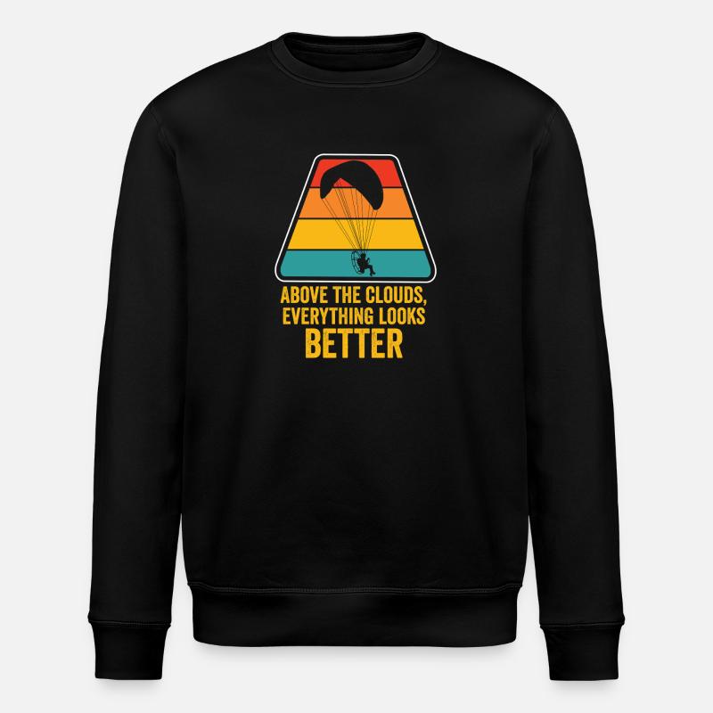 Über den Wolken Paramotor-Enthusiast - Stanley/Stella Unisex Bio-Sweatshirt ROLLER - Schwarz
