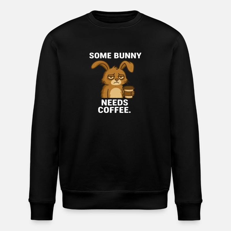 Lapin de café - Sweat bio ROLLER Stanley/Stella Unisexe - noir