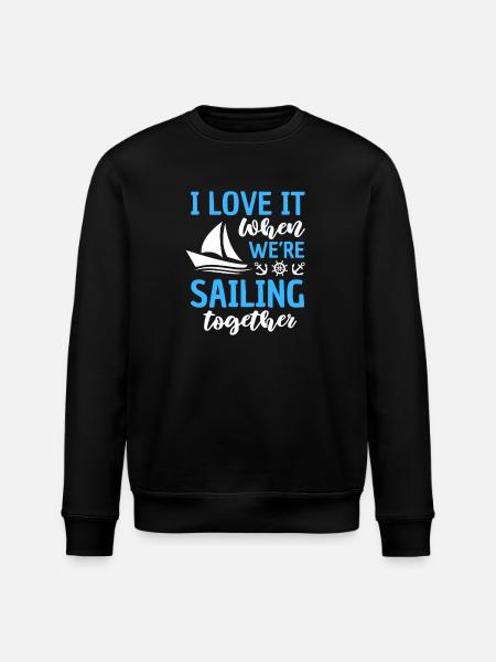 Funny Sailing Saying Sailing - Stanley/Stella ROLLER Unisex Organic Sweatshirt - black