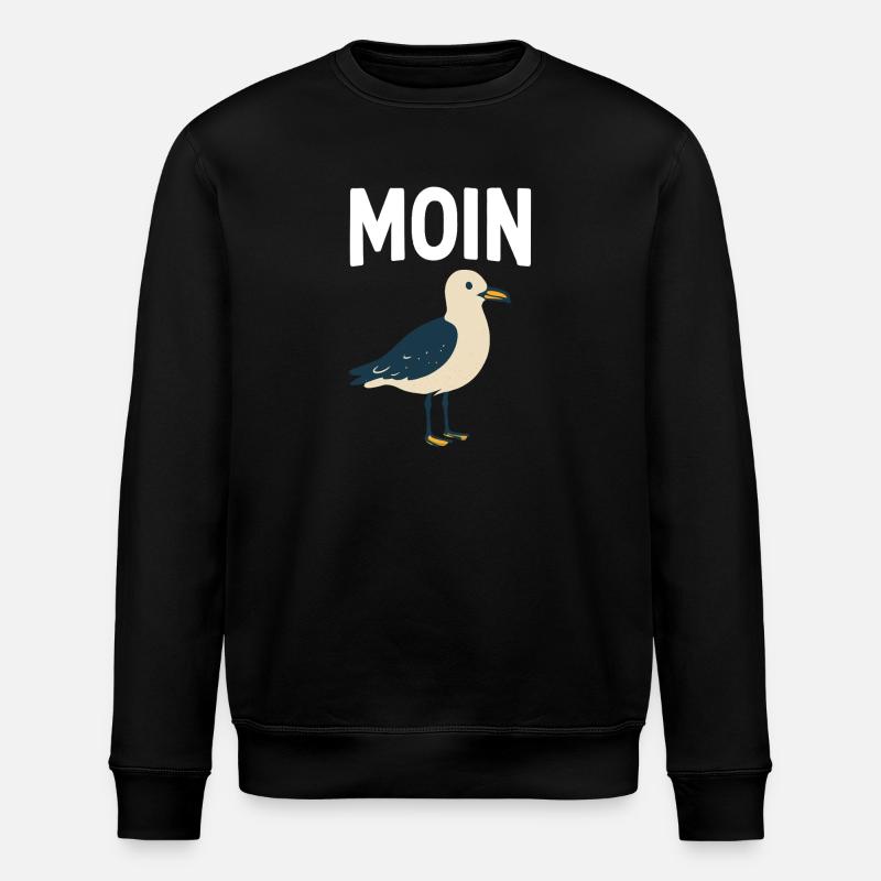 Moin Möwe - Stanley/Stella Unisex Bio-Sweatshirt ROLLER - Schwarz