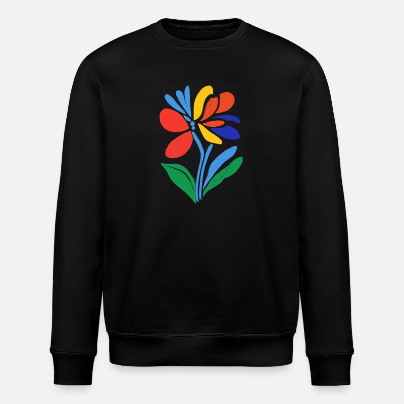 Fleurs - Printemps - Été - Fleurs - Sweat bio ROLLER Stanley/Stella Unisexe - noir