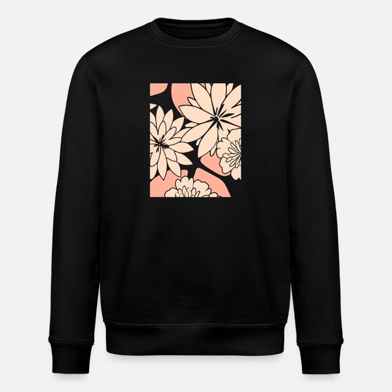 Fleurs - Printemps - Été - Fleurs - Sweat bio ROLLER Stanley/Stella Unisexe - noir