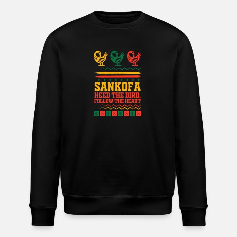 Sankofa Symbol Adinkra Ghana Black - Stanley/Stella ROLLER Unisex Organic Sweatshirt - black