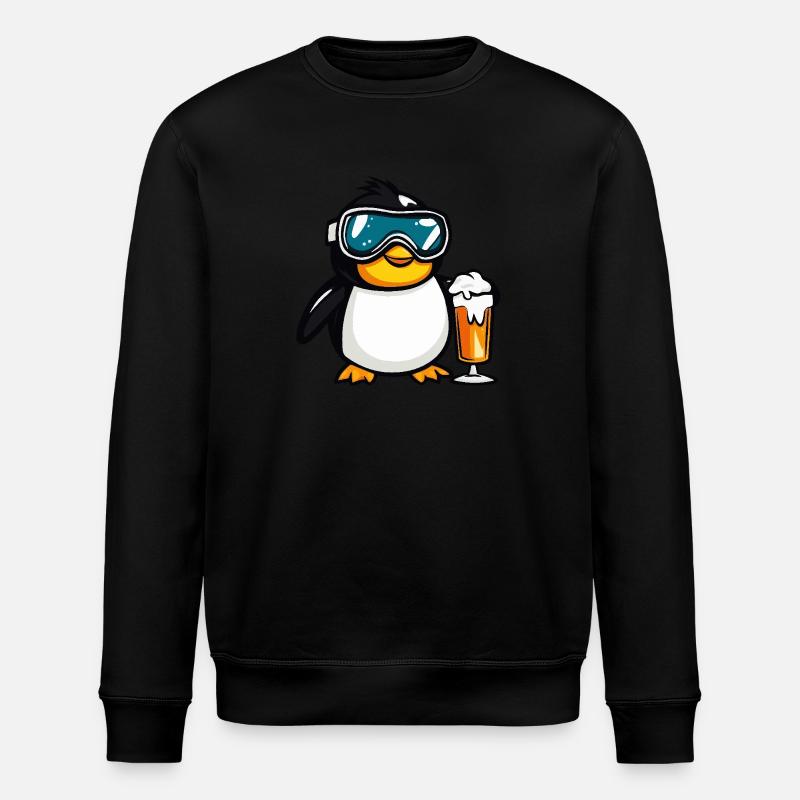 Pinguin Apres Ski Bier - Stanley/Stella Unisex Bio-Sweatshirt ROLLER - Schwarz