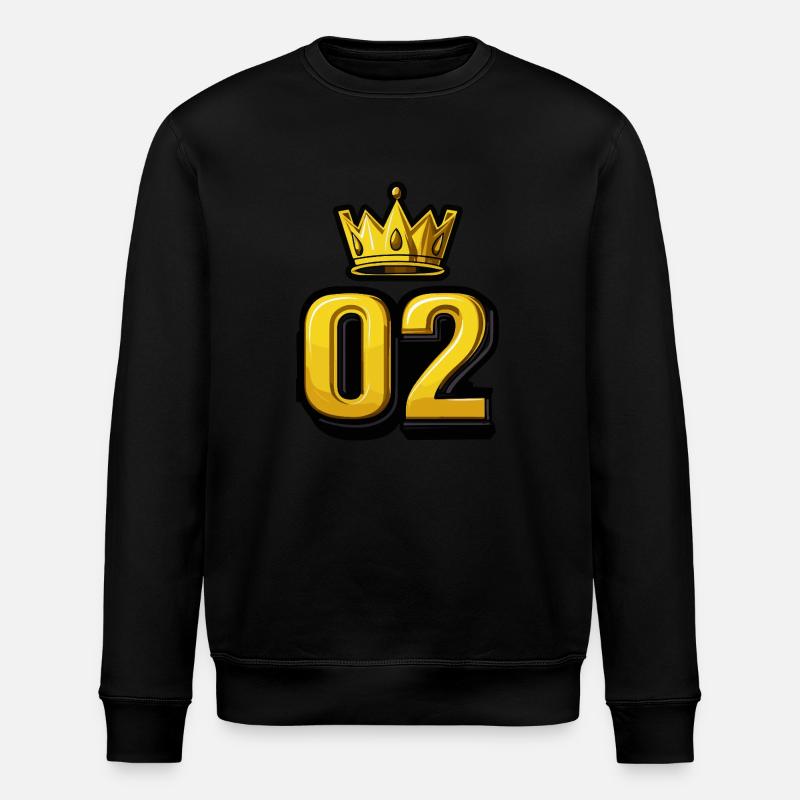 2 Number Crown - Stanley/Stella ROLLER Unisex Organic Sweatshirt - black