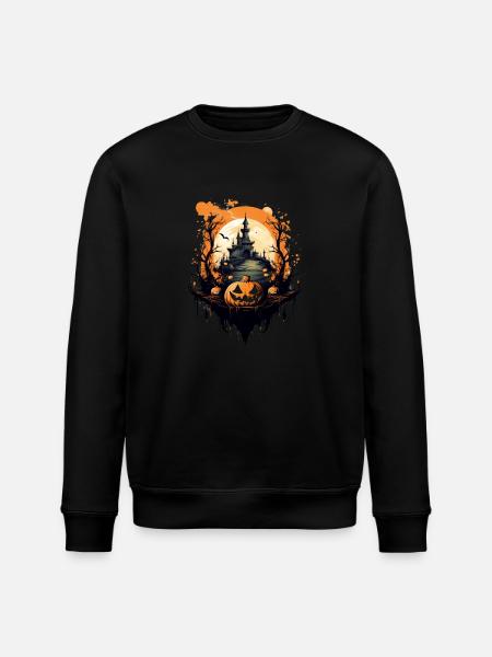 Halloween Scene - Stanley/Stella ROLLER Unisex Organic Sweatshirt - black