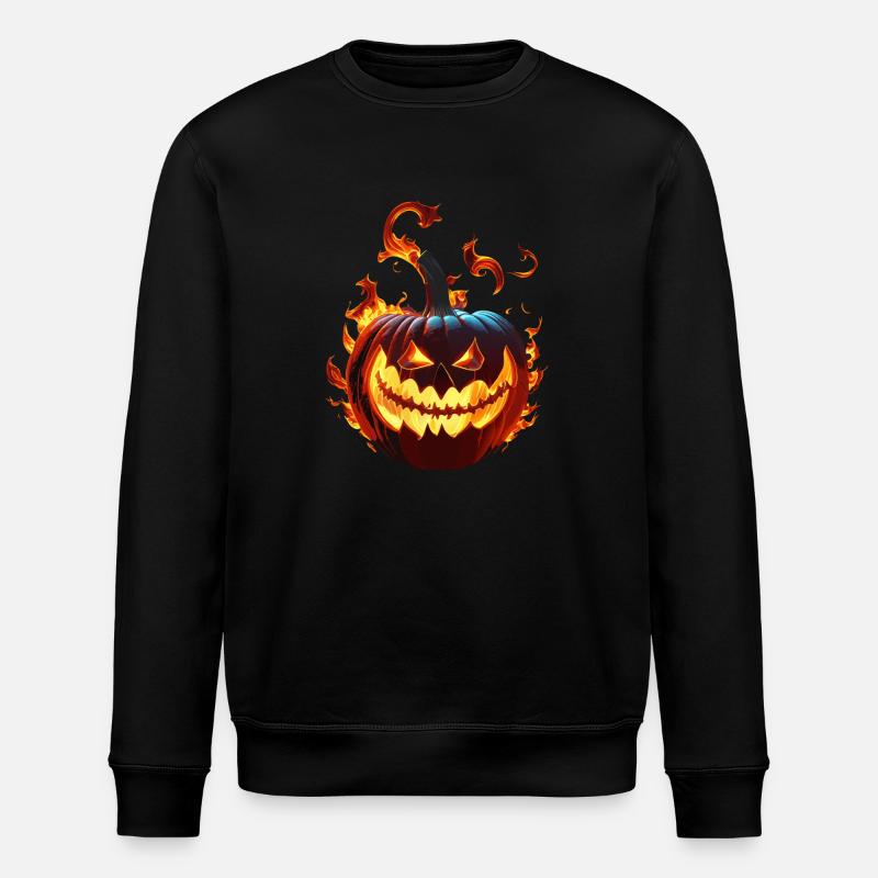 jack O' lantern - Stanley/Stella ROLLER Unisex Organic Sweatshirt - black
