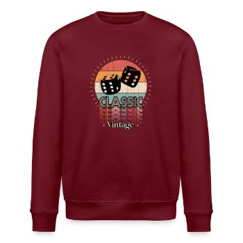 Vintage classic DICE - Sweat bio ROLLER Stanley/Stella Unisexe - bordeaux - Devant - Nik (191cm)