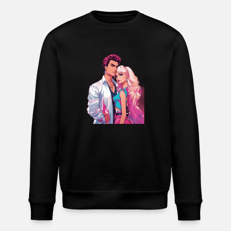 80er Jahre Outfits - Stanley/Stella Unisex Bio-Sweatshirt ROLLER - Schwarz