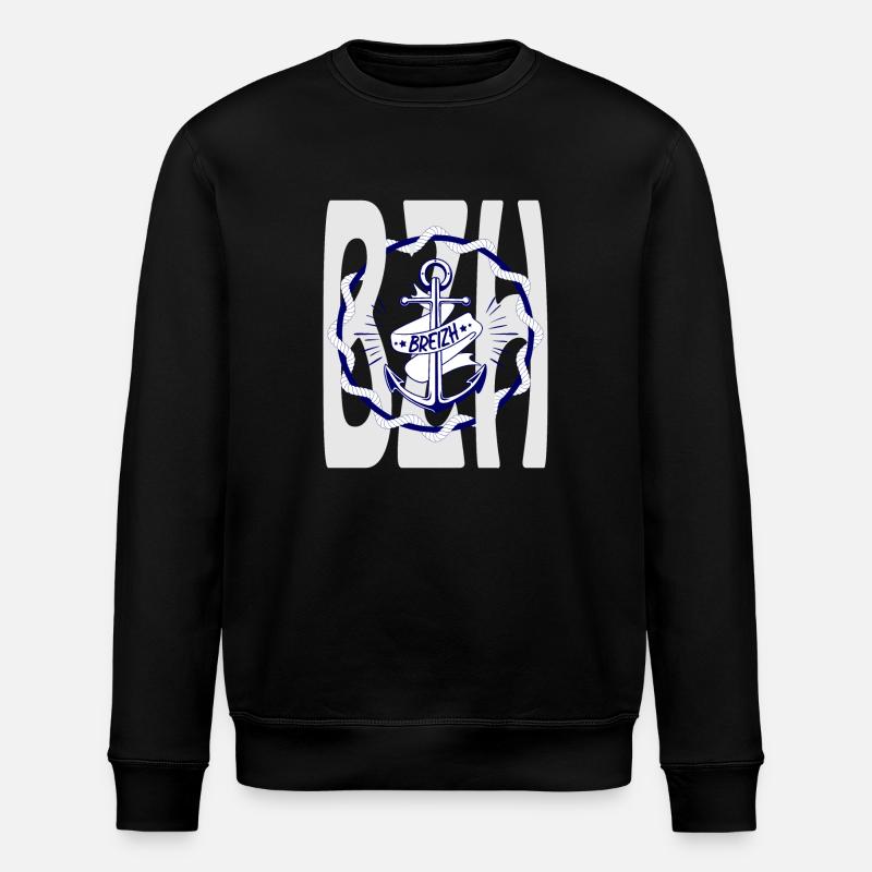 ANCRE BRETON - Sweat bio ROLLER Stanley/Stella Unisexe - noir