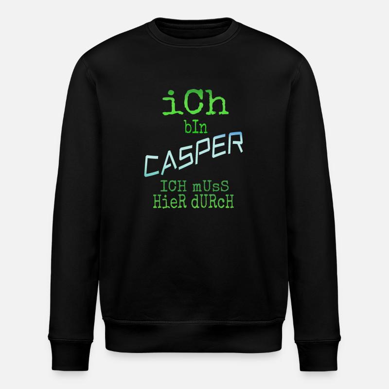 Casper as Casper - Stanley/Stella ROLLER Unisex Organic Sweatshirt - black