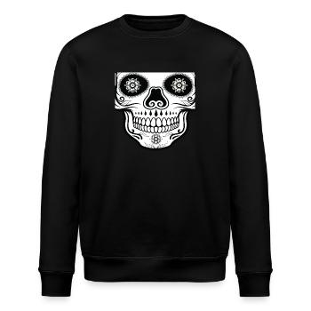 Mexikanischer Totenkopf Mundschutz - Stanley/Stella Unisex Bio-Sweatshirt ROLLER - Schwarz - Vorne - Nik (191cm)