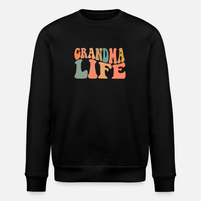 Grandma Life - Stanley/Stella Unisex Bio-Sweatshirt ROLLER - Schwarz