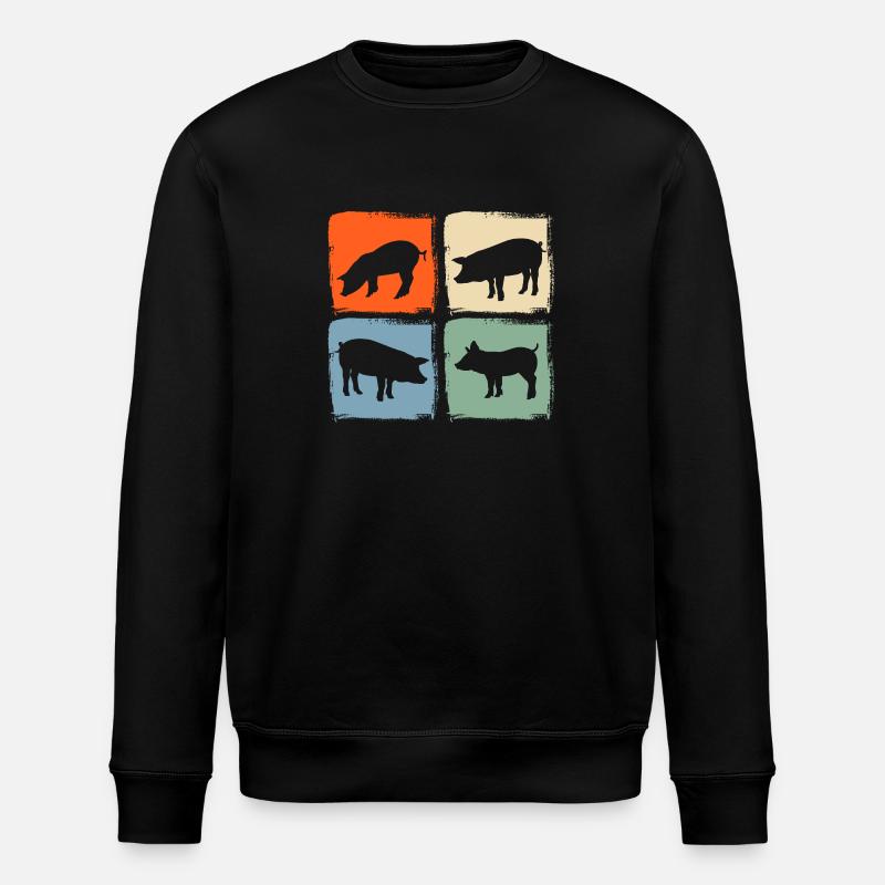 Pig - Stanley/Stella ROLLER Unisex Organic Sweatshirt - black