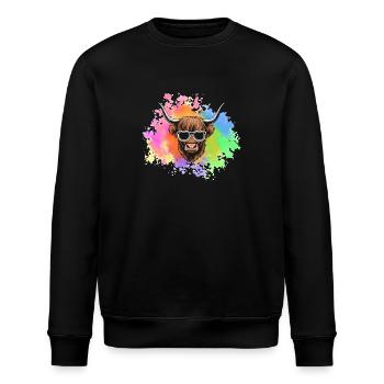 Kuh Rind Hochlandrind - Stanley/Stella Unisex Bio-Sweatshirt ROLLER - Schwarz - Vorne - Nik (191cm)