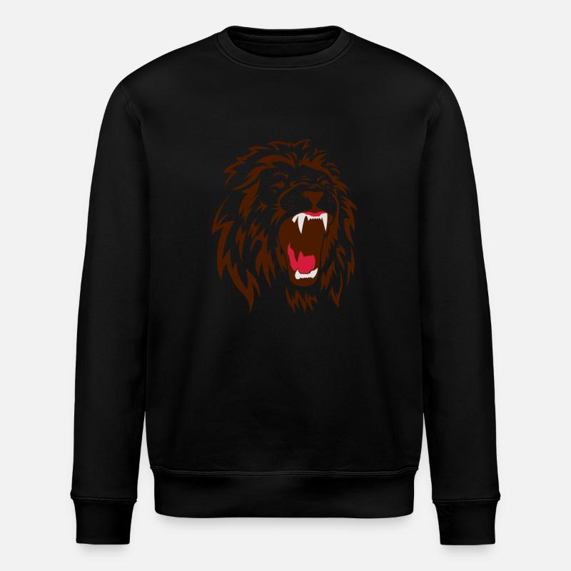 Angry Lion - Stanley/Stella Unisex Bio-Sweatshirt ROLLER - Schwarz
