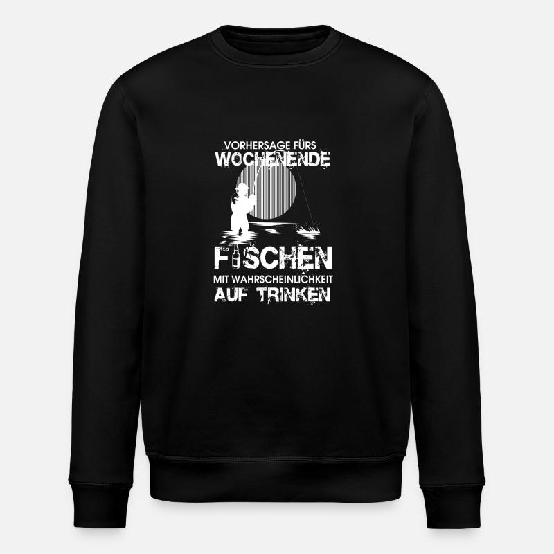 Wochenende- fischen - Stanley/Stella Unisex Bio-Sweatshirt ROLLER - Schwarz