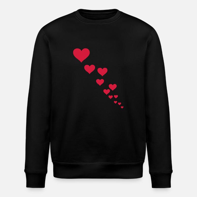 hearts - Stanley/Stella ROLLER Unisex Organic Sweatshirt - black