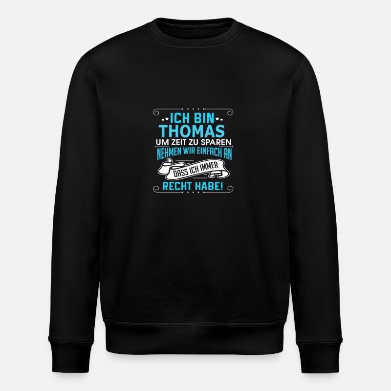 THOMAS - Stanley/Stella Unisex Bio-Sweatshirt ROLLER - Schwarz