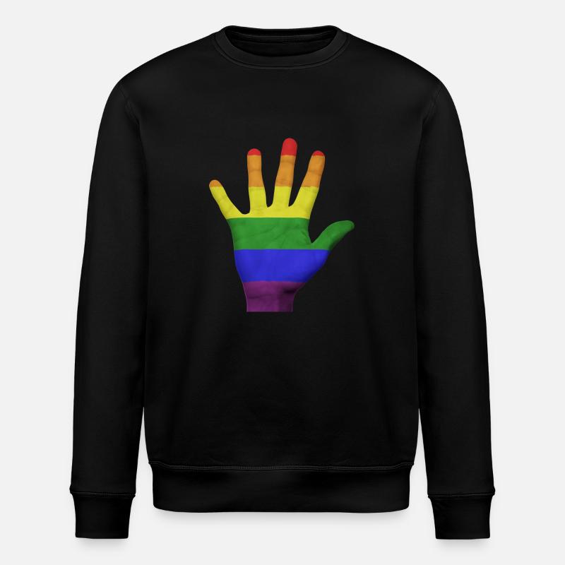 main LGBT PRIDE - Sweat bio ROLLER Stanley/Stella Unisexe - noir