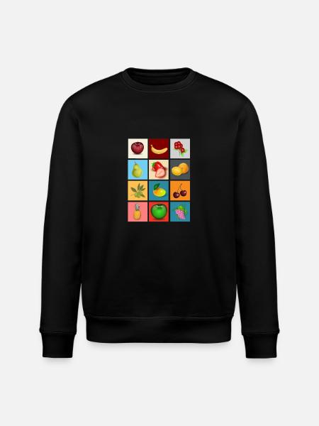 fruits - Stanley/Stella ROLLER Unisex Organic Sweatshirt - black