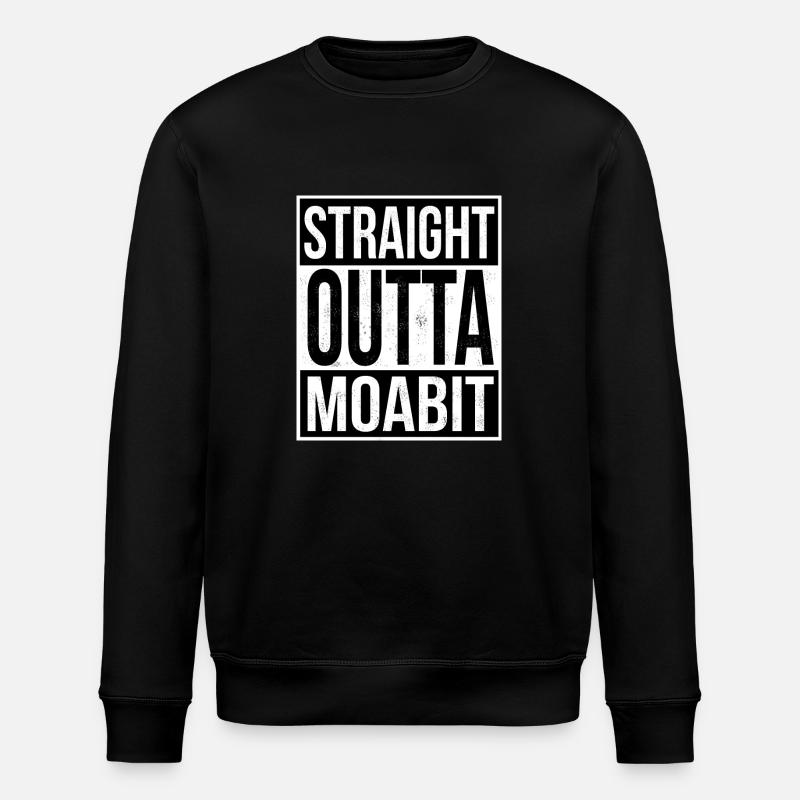 Straight Outta Moabit - Stanley/Stella ROLLER Unisex Organic Sweatshirt - black