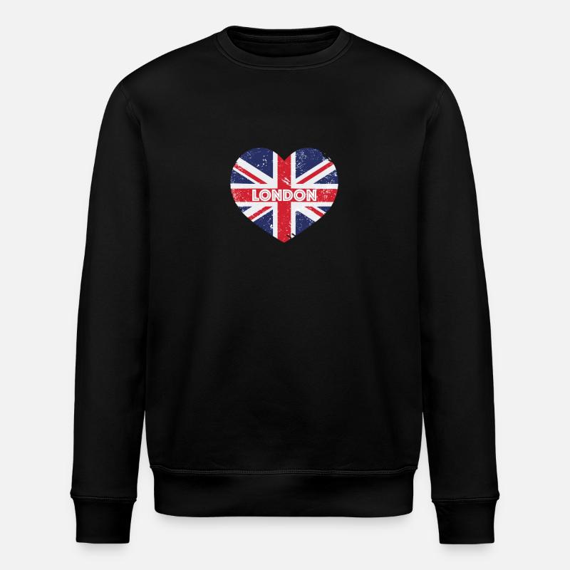 London Herz - Stanley/Stella Unisex Bio-Sweatshirt ROLLER - Schwarz