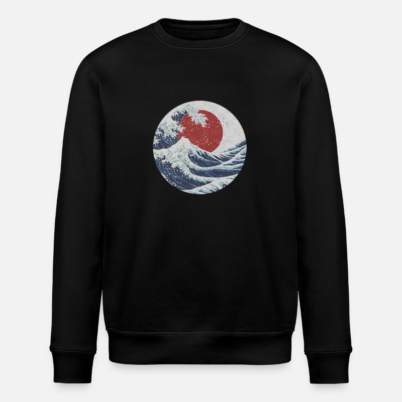 Wild seascape - Stanley/Stella ROLLER Unisex Organic Sweatshirt - black
