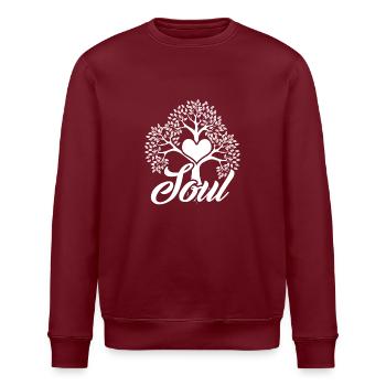 Lebensbaum Geschenk Soul Seele Herz Herzmensch - Stanley/Stella Unisex Bio-Sweatshirt ROLLER - Burgunderrot - Vorne - Nik (191cm)