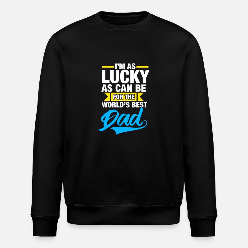 Bester Vater der Welt - Stanley/Stella Unisex Bio-Sweatshirt ROLLER - Schwarz