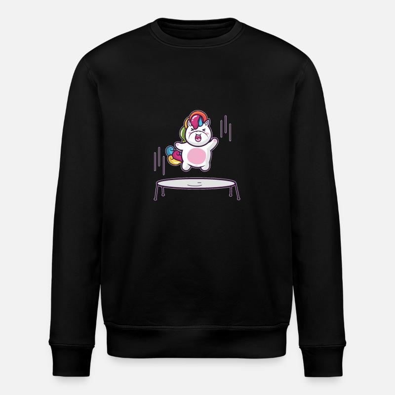 Trampoline licorne - Sweat bio ROLLER Stanley/Stella Unisexe - noir