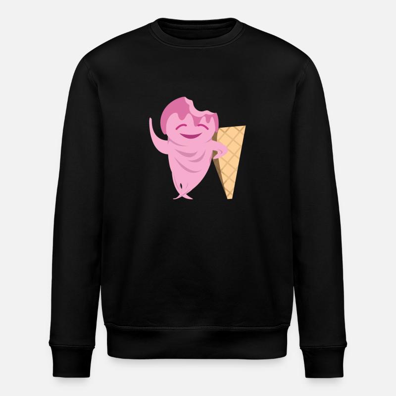 Funny Ice Cream - Stanley/Stella ROLLER Unisex Organic Sweatshirt - black