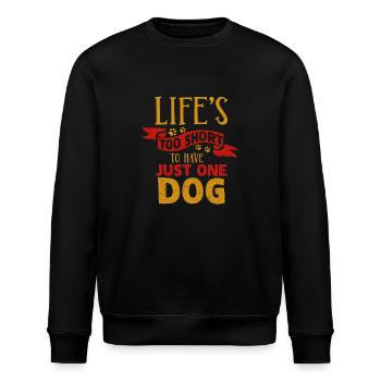 chien - Sweat bio ROLLER Stanley/Stella Unisexe - noir - Devant - Nik (191cm)